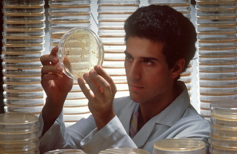 The End of “Guesswork” Medicine: Why Culture & Sensitivity Testing is Non-Negotiable a man in a lab coat holding up a plate